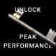 Hero image of key with title to unlock peak performance